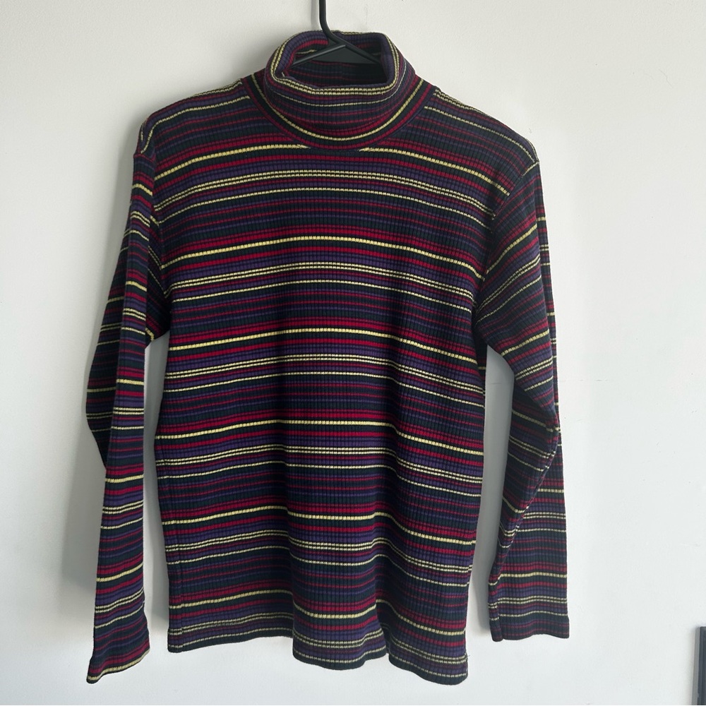 Talbots Women's Multicolor Striped Turtleneck Sweater
